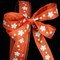 The Ribbon People Orange and White Floral Wired Craft Ribbon 0.5" x 80 Yards